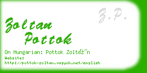 zoltan pottok business card